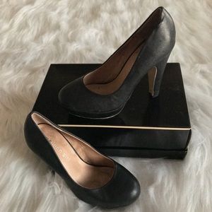 Madden girl black leather heels